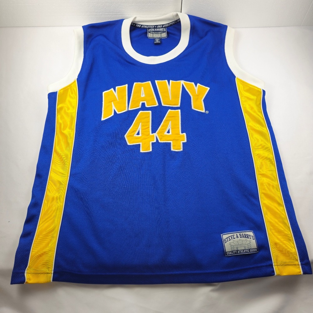 Steve & Barry's Navy 44 Basketball Jersey Blue Mens Medium Sleeveless 24x30 Inch